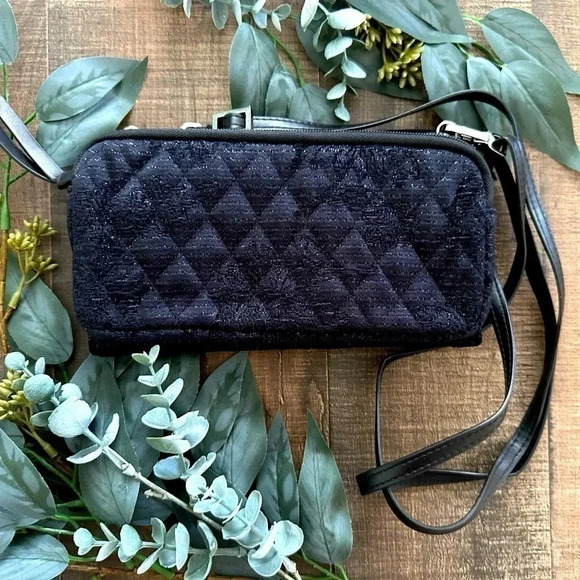 Vera Bradley Purse - Black Adjustable Versatile Bag New With Tags - Picture 3 of 12